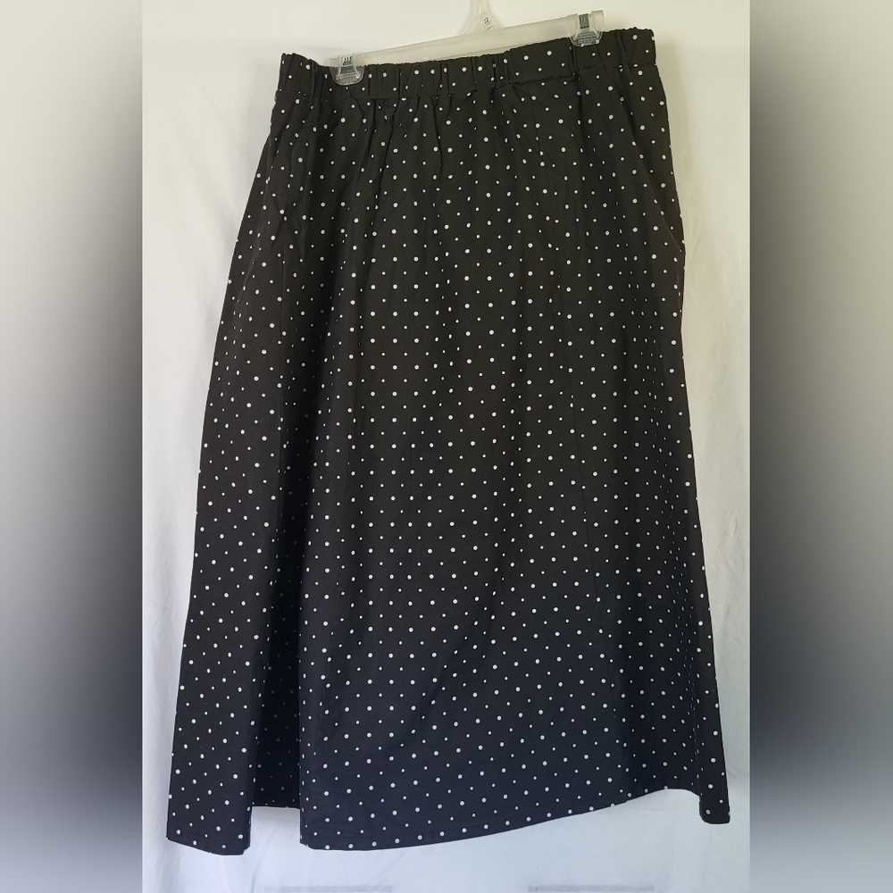 Jessica London B/W Polka Dot 20W Skirt